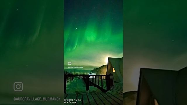 Aurora Village Video Аврора Вилладж Видео Северное Сияние #аврора #aurora #nortnernlights #мурманск