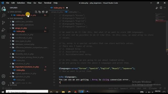 Array in PHP #Part 1#Tutorial 14