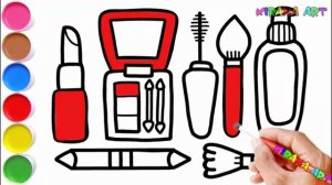 Drawing Makeup Tools, Lipstick, Powder, Painting, Coloring Makeup Tools For Kids