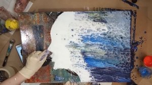 Создание красивой картины с помощью техники акриловая заливка.