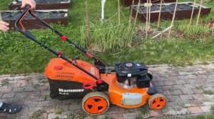 Газонокосилка самоходная HammerFlex KMT175SB (запуск, работа, проезд)