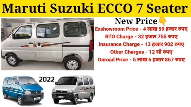 2024 New Model Maruti Suzuki ECCO  Maruti ECCO 2024 Price Specifications Full Details