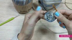 Вяжем салфетку из рафии. Мастер класс