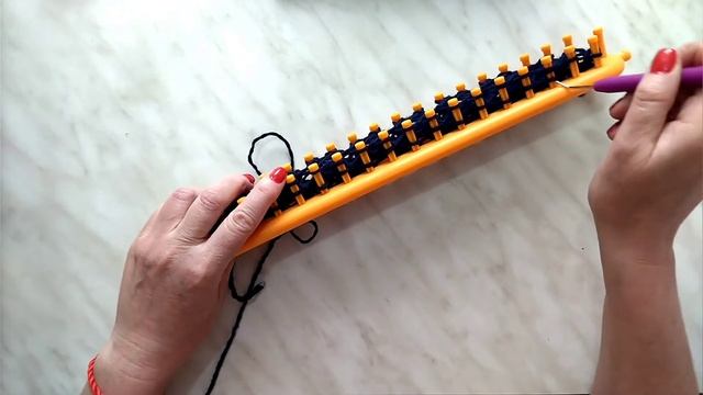 #diy #вязаниедляначинающих Вязание на луме для начинающих. Узор "Соты"