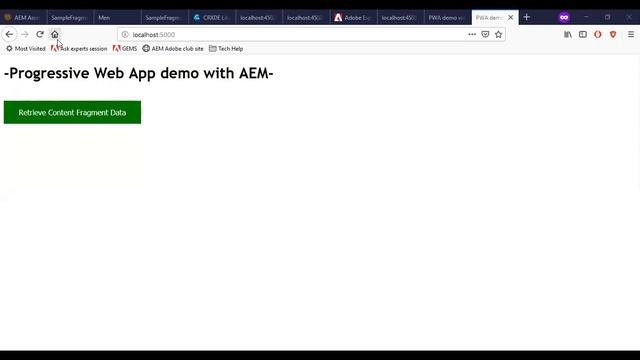 AEM Content Fragments Demo Part 5 : Integrate AEM with PWA смотреть онлайн