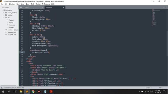 Html css full responsive navigation bar & menu baar in bootsrap | Heeman