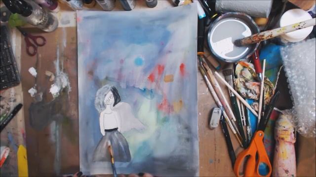 How to Paint a Mixed Media Page- Grey смотреть онлайн