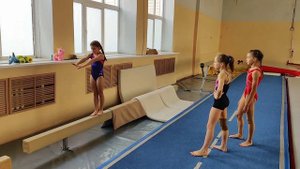 Заруба гимнасток по элементам на бревне