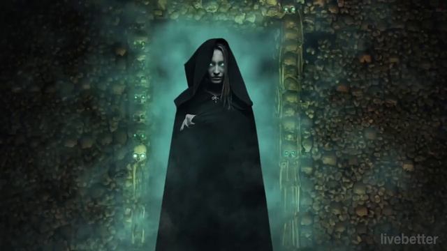 Horror music in the background/for the appropriate atmosphere. Fear, unknown, instrumental music.