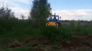 Очистка заросших полей от деревьев и кустарников