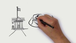 Live drawing of Michael D Higgins