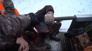 Охота на лося зимой. Новогодняя охота. Охота на лося загоном.