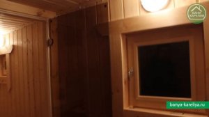 Обзор каркасной бани «Карелия» с односкатной крышей на 3 секции