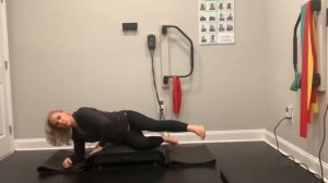 Pilates mat on the vibration plate