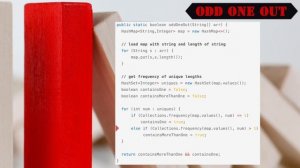 Odd One Out Java Coding Challenge | Edabit | How'd You Code That?