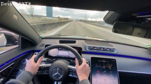 2021 Mercedes-Benz S-CLASS AMG LINE S500 W223 TOP SPEED on AUTOBAHN by DriveMaTe
