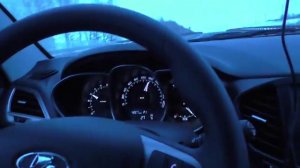 LADA Vesta, подсветка приборов и клавиш управления ночью.