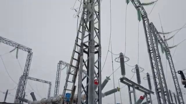 Монтаж оптики на приемный портал подстанции
