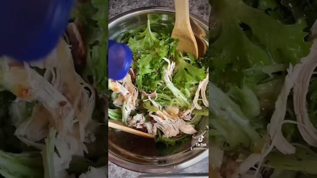 Cooking with Rejuvenate: Shredded Chicken Red Frilled Lettuce Salad ??