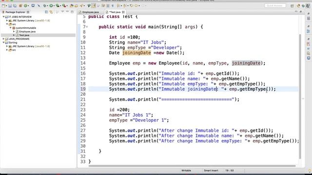 How to Create Custom Immutable class in Java || Part-2 ||