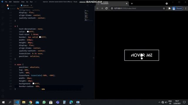 Awesome Direction Aware Button Using Html, Css and Jquery смотреть онлайн