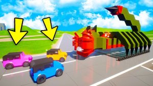 ОГРОМНЫЙ СКОРПИОН РАЗРУШИТЕЛЬ! ВЫЖИТЬ ЛЮБОЙ ЦЕНОЙ! СКОРПИОН ПРОТИВ МАШИН В БРИК РИГС (Brick Rigs)