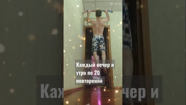 подтягиваюсь каждый день по два подхода утром и вечером на протяжении 5 лет #подтягивания #здоровье