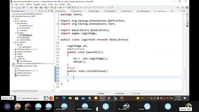Selenium Class 7 - src/test/java & src/main/java, (Live Project Training), (1/6/2023) смотреть онлайн