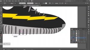 Adidas Yeezy Boost 350 simple Illustration shoe sketch | Imroz Alam gfx