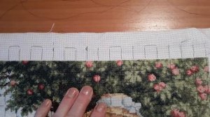 Как я вытаскиваю мононить (разметку) из канвы.