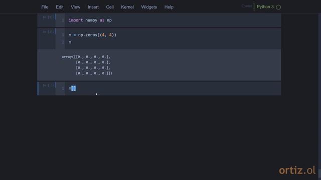 NumPy - Ejercicio 30: Crear una Matriz 4x4 con 0 y 1 Escalonados смотреть онлайн