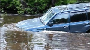Брод через реку на Джипах Toyota Land Cruiser 100, УАЗы, Нивы, Патриот, Land Rover, Паджеро.Часть 2.