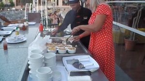 ТАК КОРМЯТ В  ЕГИПТЕ! Отель Али Баба Палас 4* Хургада.  Ужин на веранде в  ресторане. Хургада Египе