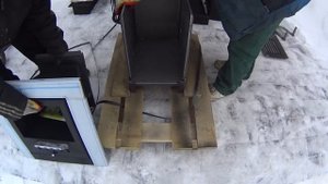 Сборка банной чугунной печи Торнадо