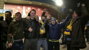 По-настоящему теплый прием оказали болельщикам "Манчестер Юнайтед" на футбольном матче с "Ростовом"