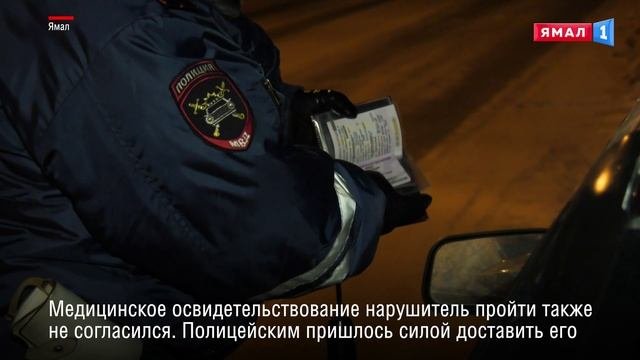 В Пуровском районе пьяный водитель оказал сопротивление автоинспекторам