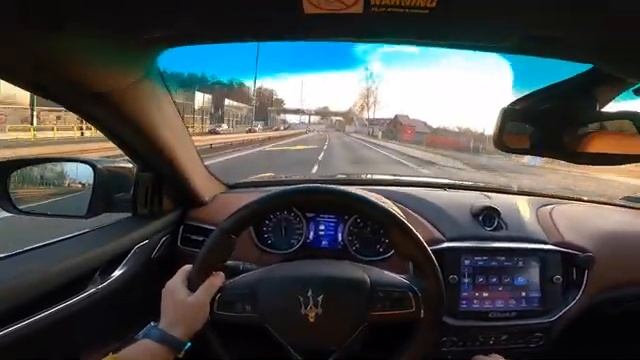 2016 Maserati Ghibli S Q4 3.0 V6 TwinTurbo 430 HP - POV Test Drive, sound, acceleration смотреть онлайн