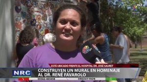 CONSTRUYEN UN MURAL EN HOMENAJE AL DR RENE FAVALORO.mp4