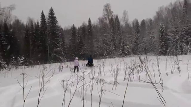 Покатушки на самодельном снегоходе. ч.3 смотреть онлайн