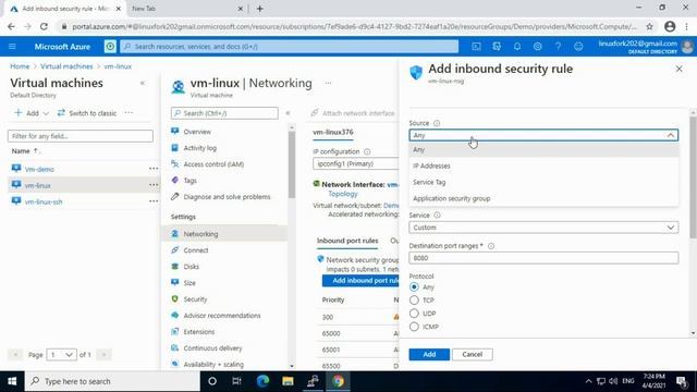 How to add inbound Port in Azure VM | Allow port on Azure NSG | Azure virtual firewall смотреть онлайн