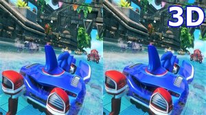 Sonic Racing 3D video 2 SBS VR box google cardboard