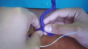 Радужные друзья из пластилина/ Фиолетовый из пластилина