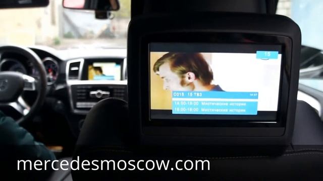 Автомобильный телевизор формата DVB-T2 с подключением к задним мониторам для Mercedes GL/ML 63 AMG смотреть онлайн