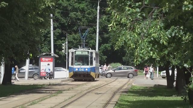 уфимский трамвай ктм (депо зорина  ул зорге электротранспорт россии . прогулка по городу 2022 г лето