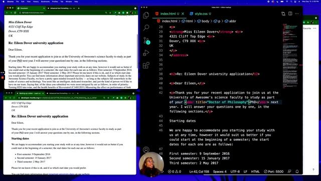 ??? Marking Up A Letter Project (HTML Markup)