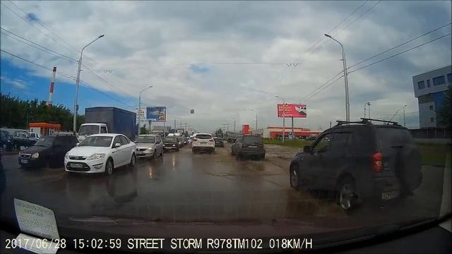Уфа-после ливня,едем по Сипайлово.