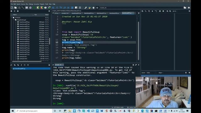 Python Beautifulsoup4 Modül Tanıtımı-Ders : 1Data scraping/url parsing/tag/copy/rename/replace 00-1 смотреть онлайн