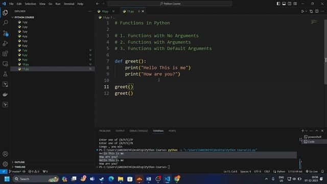 Day #11: (Functions) 100 Days of Code with Python