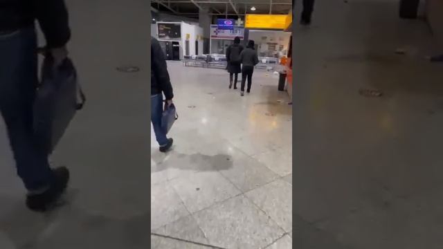 Аэропорт Алматы после протестов