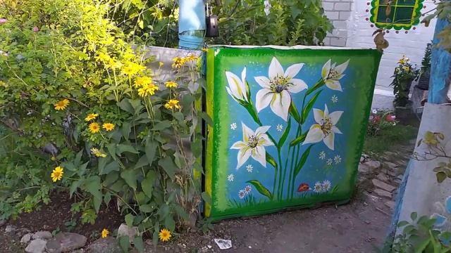 РИСУЮ НА ДАЧНОМ ДОМИКЕ И КАЛИТКЕ. смотреть онлайн